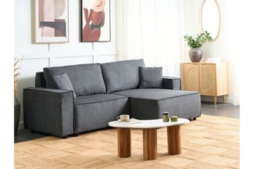 Brian 3-seter Høyrevendt Hjørnesovesofa med Sjeselong i Stoff - Grå - Møbler - Sofaer - Sovesofaer - Hjørnesovesofa