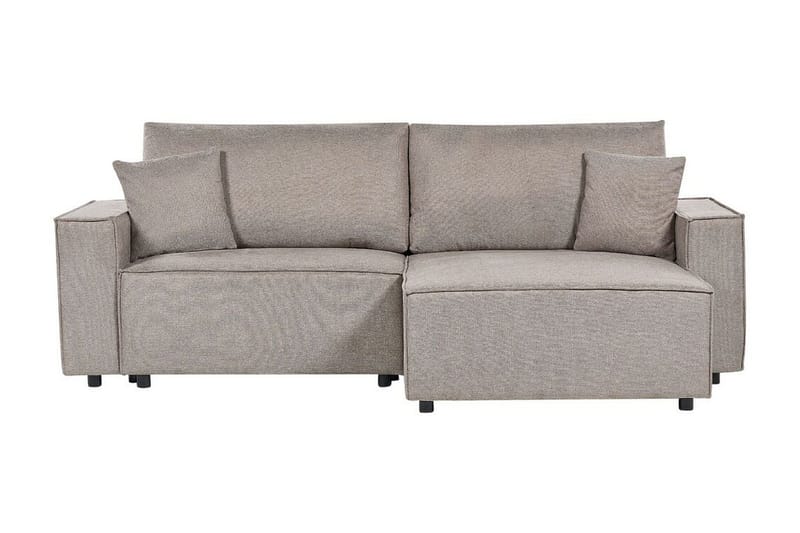 Brian 3-seter Høyrevendt Hjørnesovesofa med Sjeselong i Stoff, Lys Beige