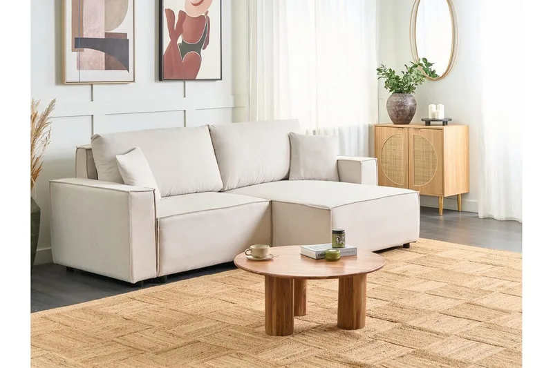 Brian Hjørnesovesofa 3-seter - Beige - Møbler - Sofaer - Sovesofaer - Hjørnesovesofa