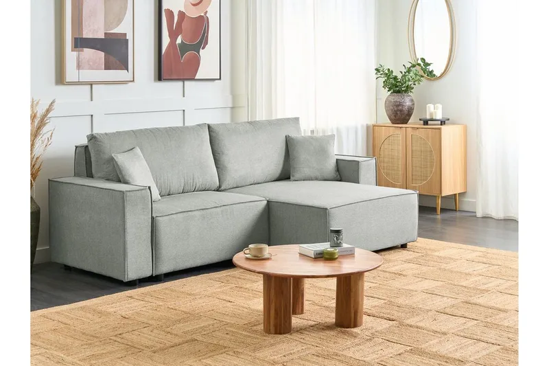 Brian Hjørnesovesofa 3-seter - Grå - Møbler - Sofaer - Sovesofaer - Hjørnesovesofa