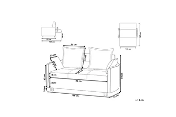 Brinkburn Sovesofa - Beige - Møbler - Sofaer - Sovesofaer - Forovervendt sovesofa
