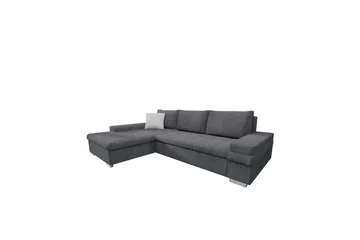 Bunty Sovesofa med Sjeselong 3-seter - Mørkegrå / Lysegrå - Møbler - Sofaer - Sovesofaer - Sovesofa divan