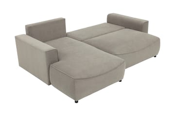 Burketown Sovesofa med Sjeselong 3-seter i Fløyel - Beige - Møbler - Sofaer - Sovesofaer - Sovesofa divan