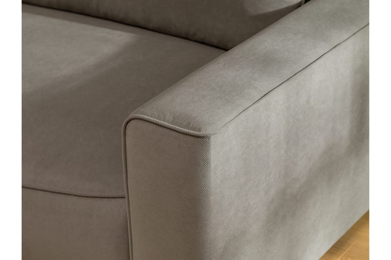 Burketown Sovesofa med Sjeselong 3-seter i Fløyel - Beige - Møbler - Sofaer - Sovesofaer - Sovesofa divan