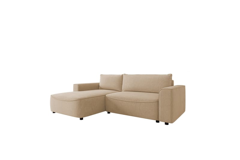 Burketown Sovesofa med Sjeselong 3-seter i Fløyel, Beige