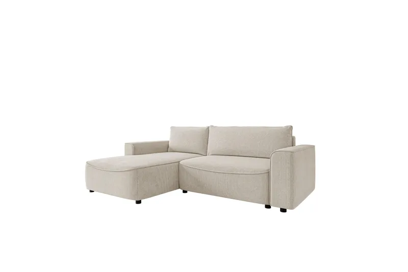 Burketown Sovesofa med Sjeselong 3-seter i Fløyel, Beige