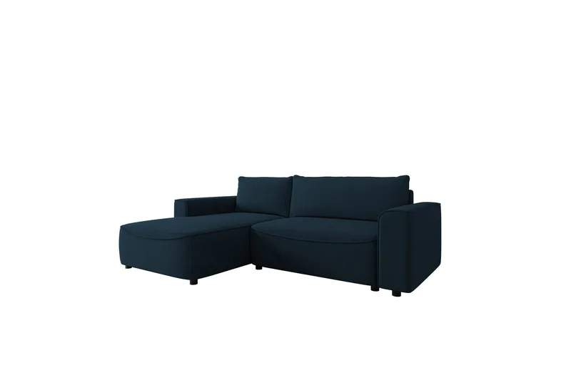 Burketown Sovesofa med Sjeselong 3-seter i Fløyel, Blå
