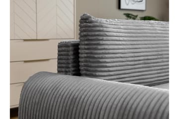 Burman Sovesofa med Sjeselong 3-seter i Manchester - Grå - Møbler - Sofaer - Sovesofaer - Sovesofa divan