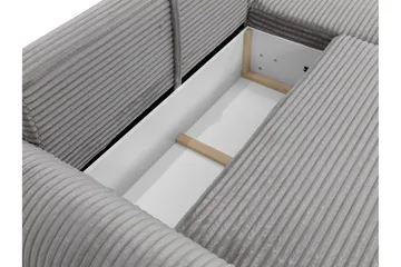 Burman Sovesofa med Sjeselong 3-seter i Manchester - Grå - Møbler - Sofaer - Sovesofaer - Sovesofa divan