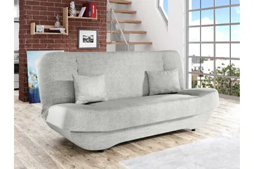 Burralla 3-seters Rektangulær Sovesofa 118x184 cm med Oppbevaring i Stoff - Grå - Møbler - Sofaer - Sovesofaer - 3 seters sovesofa