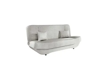 Burralla 3-seters Rektangulær Sovesofa 118x184 cm med Oppbevaring i Stoff - Grå - Møbler - Sofaer - Sovesofaer - 3 seters sovesofa