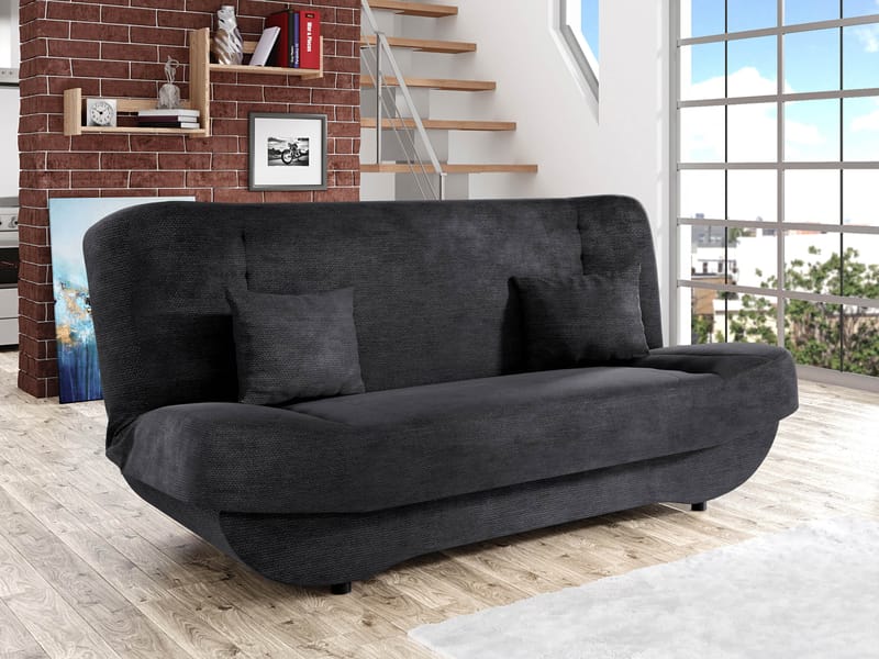 Burralla 3-seters sovesofa - svart - Møbler - Sofaer - Sovesofaer - 2 seters sovesofa