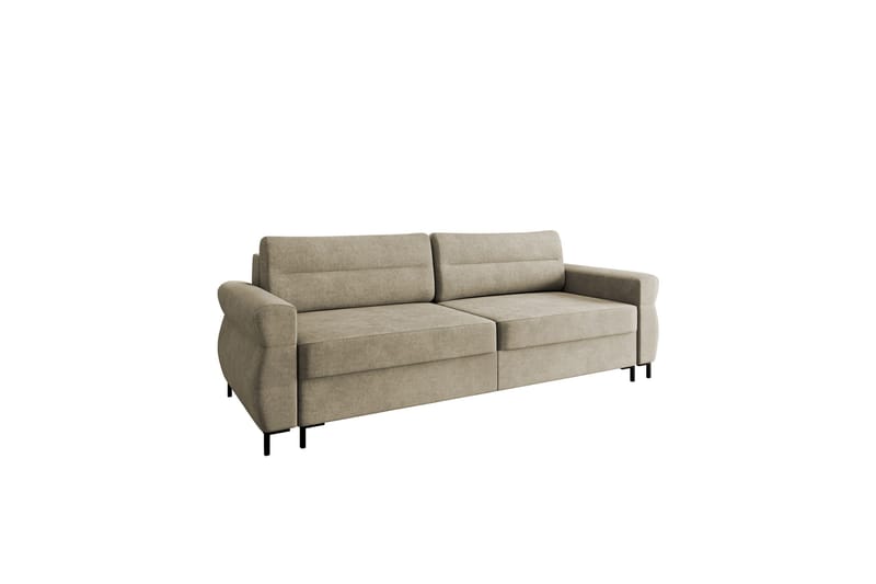Busness Sovesofa 3-seter i Plysj, Beige