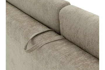 Busness Sovesofa med Sjeselong 3-seter i Plysj - Beige - Møbler - Sofaer - Sovesofaer - Sovesofa divan