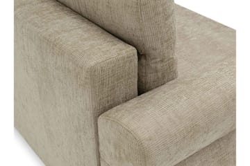 Busness Sovesofa med Sjeselong 3-seter i Plysj - Beige - Møbler - Sofaer - Sovesofaer - Sovesofa divan