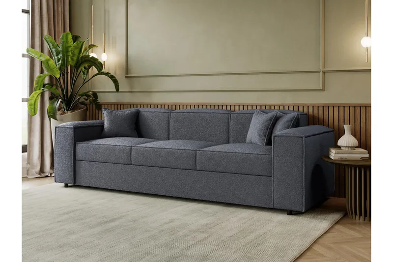 Bysantinsk 3-Seters Sovesofa - Grå - Møbler - Sofaer - Sovesofaer - 3 seters sovesofa