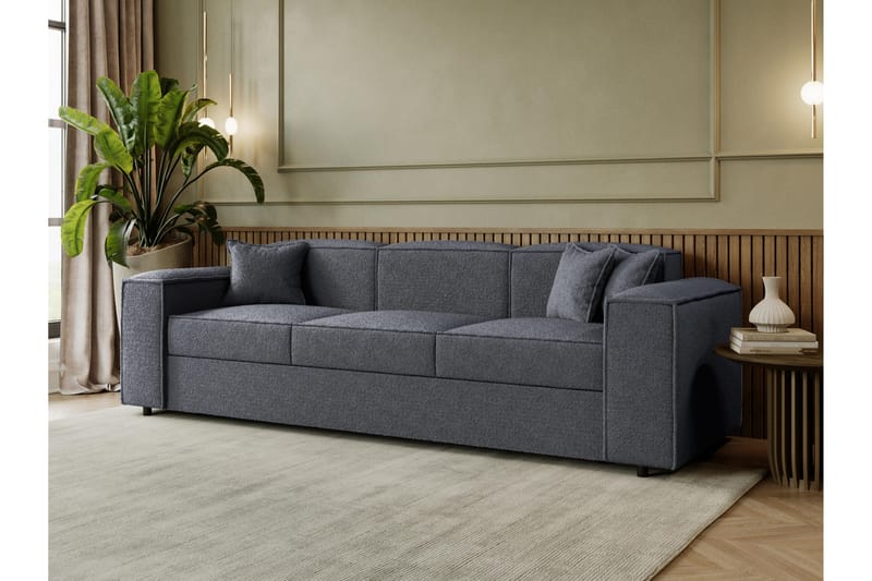 Bysantinsk 3-Seters Sovesofa - Grå - Møbler - Sofaer - Sovesofaer - 3 seters sovesofa