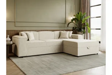 Bysantinsk Sovesofa Med 3-Seters Divan - Beige - Møbler - Sofaer - Sovesofaer - Sovesofa divan