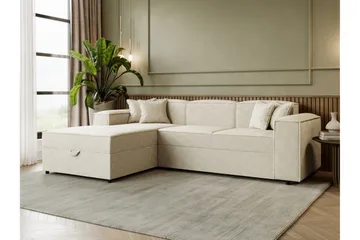 Bysantinsk Sovesofa Med 3-Seters Divan - Beige - Møbler - Sofaer - Sovesofaer - Sovesofa divan