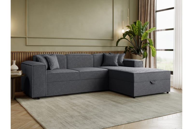 Bysantinsk Sovesofa Med 3-Seters Divan - Grå - Møbler - Sofaer - Sovesofaer - Sovesofa divan