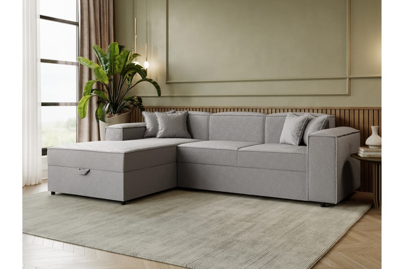 Bysantinsk Sovesofa Med 3-Seters Divan - Grå - Møbler - Sofaer - Sovesofaer - Sovesofa divan
