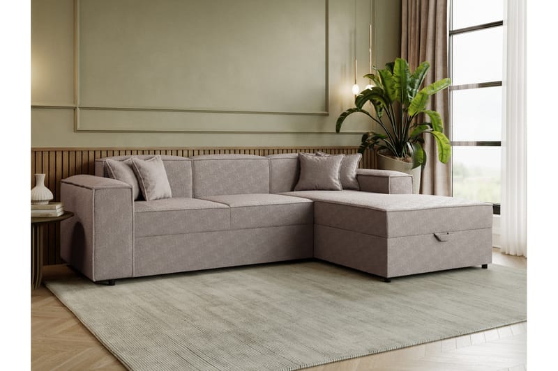 Bysantinsk Sovesofa Med 3-Seters Divan - Grå - Møbler - Sofaer - Sovesofaer - Sovesofa divan