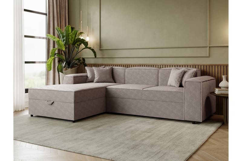 Bysantinsk Sovesofa Med 3-Seters Divan - Grå - Møbler - Sofaer - Sovesofaer - Sovesofa divan
