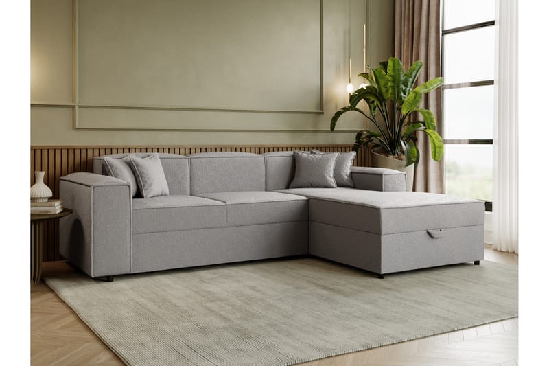 Bysantinsk Sovesofa Med 3-Seters Divan - Grå - Møbler - Sofaer - Sovesofaer - Sovesofa divan