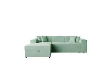 Bysantinsk Sovesofa Med 3-Seters Divan - Grønn - Møbler - Sofaer - Sovesofaer - Sovesofa divan
