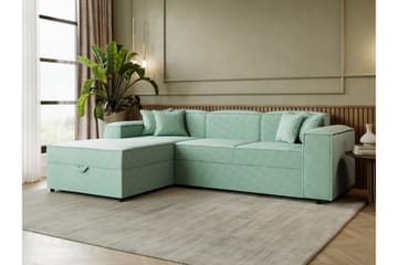 Bysantinsk Sovesofa Med 3-Seters Divan - Grønn - Møbler - Sofaer - Sovesofaer - Sovesofa divan