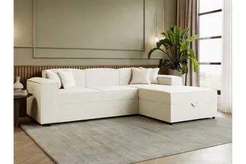 Bysantinsk Sovesofa Med 3-Seters Divan - Hvit - Møbler - Sofaer - Sovesofaer - Sovesofa divan
