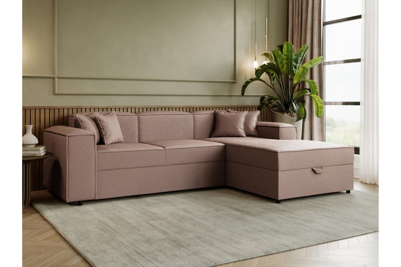 Bysantinsk Sovesofa Med 3-Seters Divan - Rosa - Møbler - Sofaer - Sovesofaer - Sovesofa divan