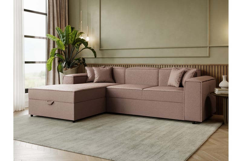 Bysantinsk Sovesofa Med 3-Seters Divan - Rosa - Møbler - Sofaer - Sovesofaer - Sovesofa divan