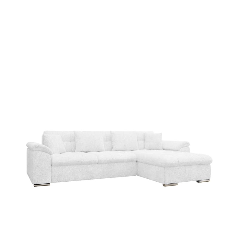 Camior 4-seters sovesofa med sjeselong, høyrevendt - Hvit - Møbler - Sofaer - Sovesofaer - Hjørnesovesofa