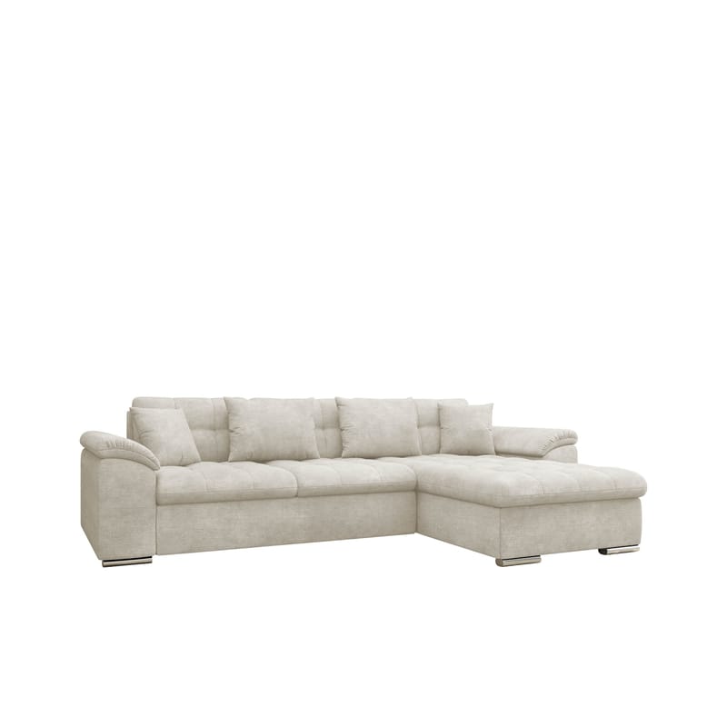 Camior 4-seters sovesofa med sjeselong, høyrevendt - Lys beige - Møbler - Sofaer - Sovesofaer - Hjørnesovesofa