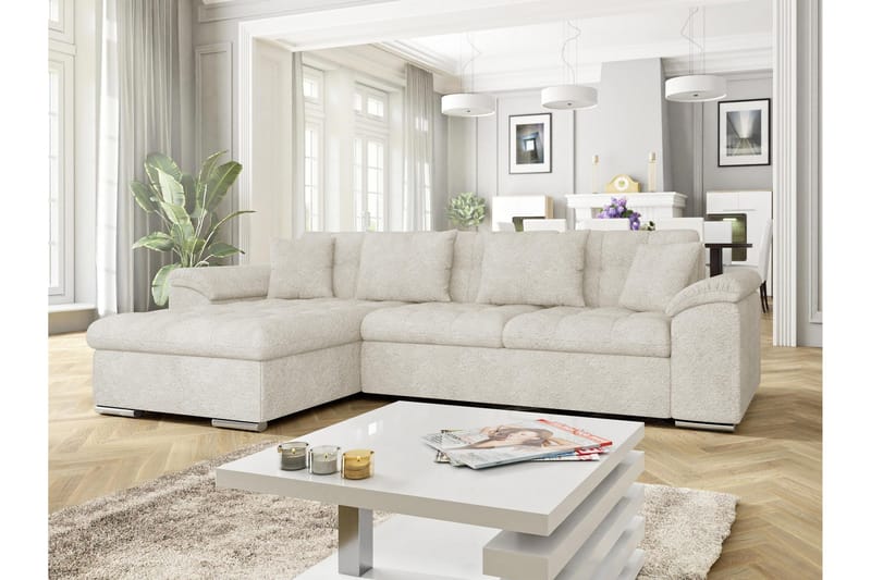 Camior Sovesofa Med 3-Seters Divan - Brun - Møbler - Sofaer - Sovesofaer - Sovesofa divan