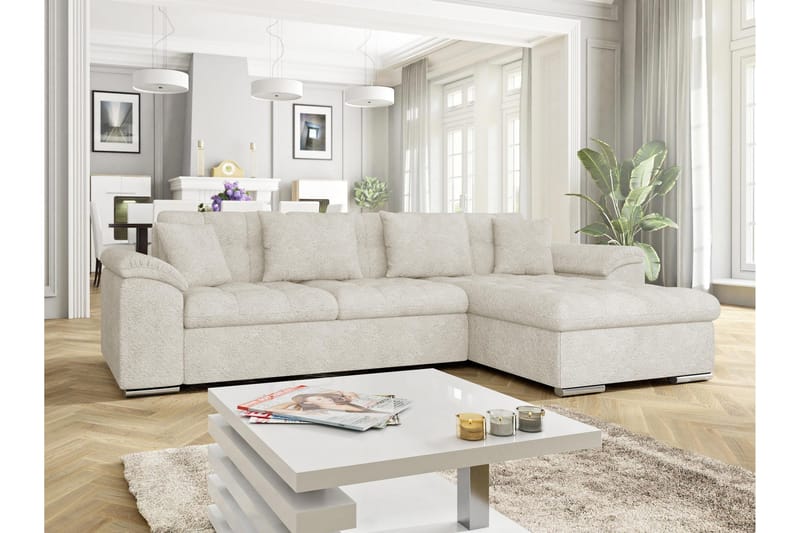 Camior Sovesofa Med 3-Seters Divan - Grå - Møbler - Sofaer - Sovesofaer - Sovesofa divan