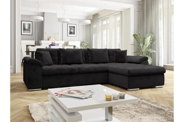 Camior Sovesofa med Divan 3-seter - Svart - Møbler - Sofaer - Sovesofaer - Sovesofa divan