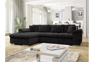 Camior Sovesofa med Divan 3-seter - Svart - Møbler - Sofaer - Sovesofaer - Sovesofa divan