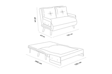 Canelo Sovesofa 2-sits - Grå - Møbler - Sofaer - Sovesofaer - 2 seters sovesofa
