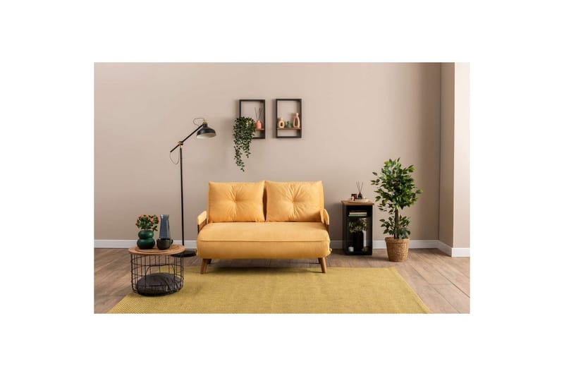 Canelo Sovesofa 2-sits - Sennepsgul - Møbler - Sofaer - Sovesofaer - 2 seters sovesofa