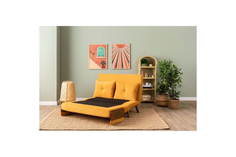 Canelo Sovesofa 2-sits - Sennepsgul - Møbler - Sofaer - Sovesofaer - 2 seters sovesofa