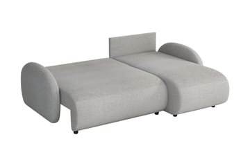 Carve 2-seter Venstrevendt L-formet Sovesofa med Sjeselong i Stoff - Grå - Møbler - Sofaer - Sovesofaer - Sovesofa divan