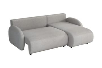 Carve 2-seter Venstrevendt L-formet Sovesofa med Sjeselong i Stoff - Grå - Møbler - Sofaer - Sovesofaer - Sovesofa divan