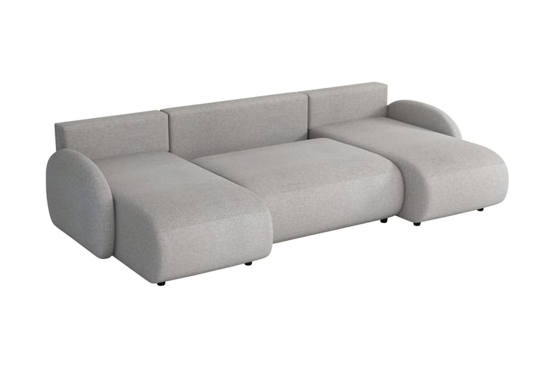 Carve Sovesofa Dobbel Divan 3-Seter - Grå - Møbler - Sofaer - Sovesofaer - U sovesofa