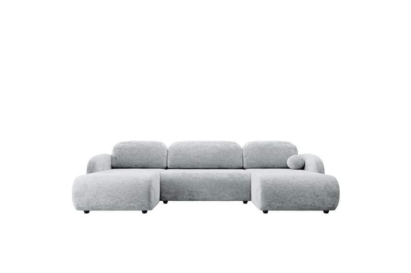 Carve Sovesofa Dobbel Divan 3-Seter - Grå - Møbler - Sofaer - Sovesofaer - U sovesofa