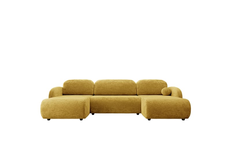 Carve Sovesofa Dobbel Divan 3-Seter - Gul - Møbler - Sofaer - Sovesofaer - U sovesofa