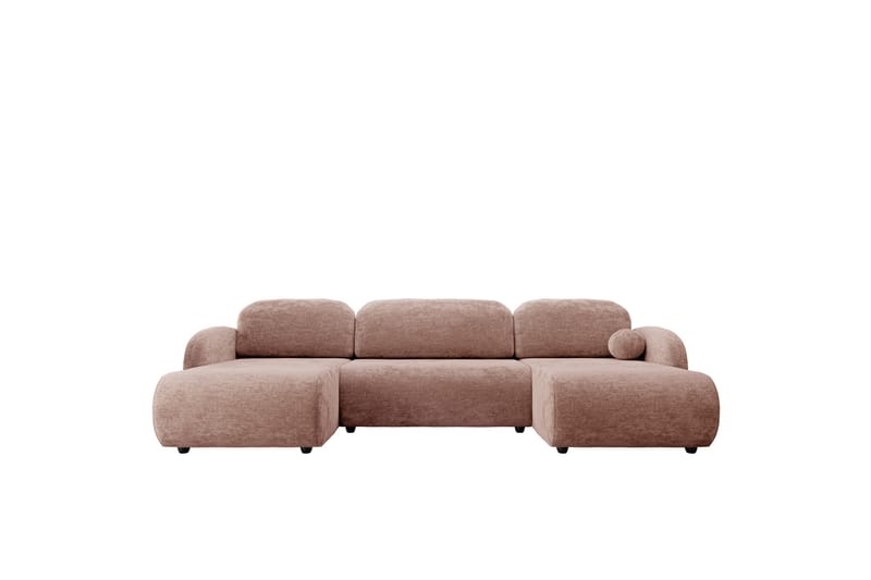 Carve Sovesofa Dobbel Divan 3-Seter - Rosa - Møbler - Sofaer - Sovesofaer - U sovesofa