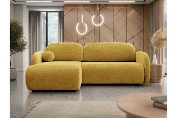 Carve Sovesofa Med 2-Seters Divan - Gul - Møbler - Sofaer - Sovesofaer - Sovesofa divan