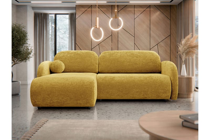 Carve Sovesofa Med 2-Seters Divan - Gul - Møbler - Sofaer - Sovesofaer - Sovesofa divan